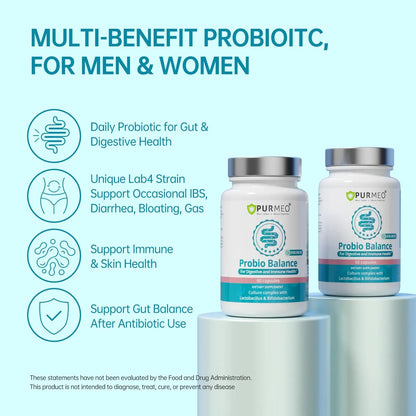 Digestive Probiotics 20X Lab4 Strains for Gut & Immune Health, Pro Formula for Men & Women, Probiotic Capsules Support Diarrhea, Bloating and Gas, Shelf Stable, Vegan, Gluten Free, 60 Days Supply purmeoBuy Supplements Australia