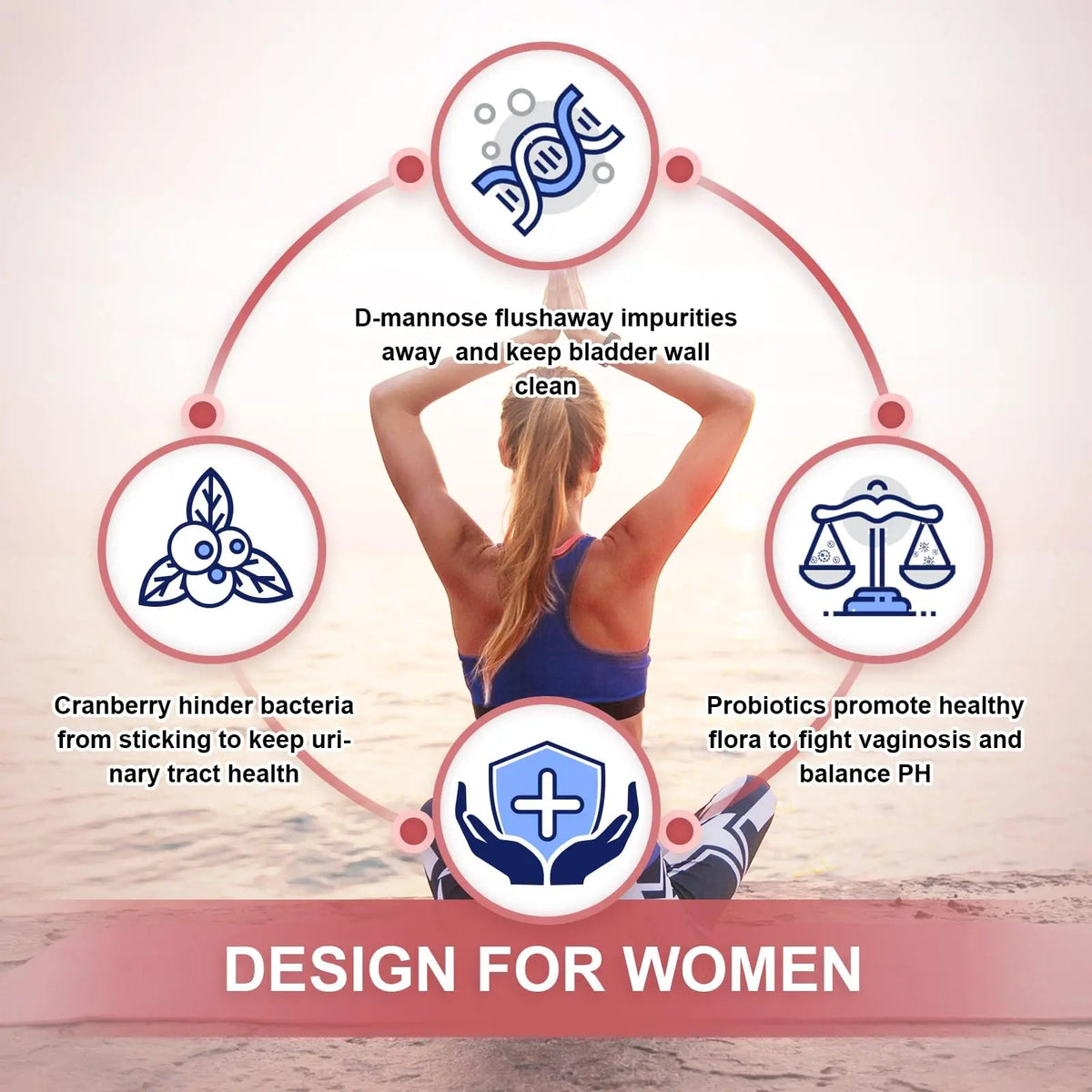 NATURE TARGET Probiotics-for-Women Prebiotics-and-Probiotics-Powder, 100-Billion-CFUs 45-Day-Supply, Women's-Probiotic with D-Mannose and Cranberry for Urinary Tract/Gut/Digestive Health NATURE TARGET buy supplements Au