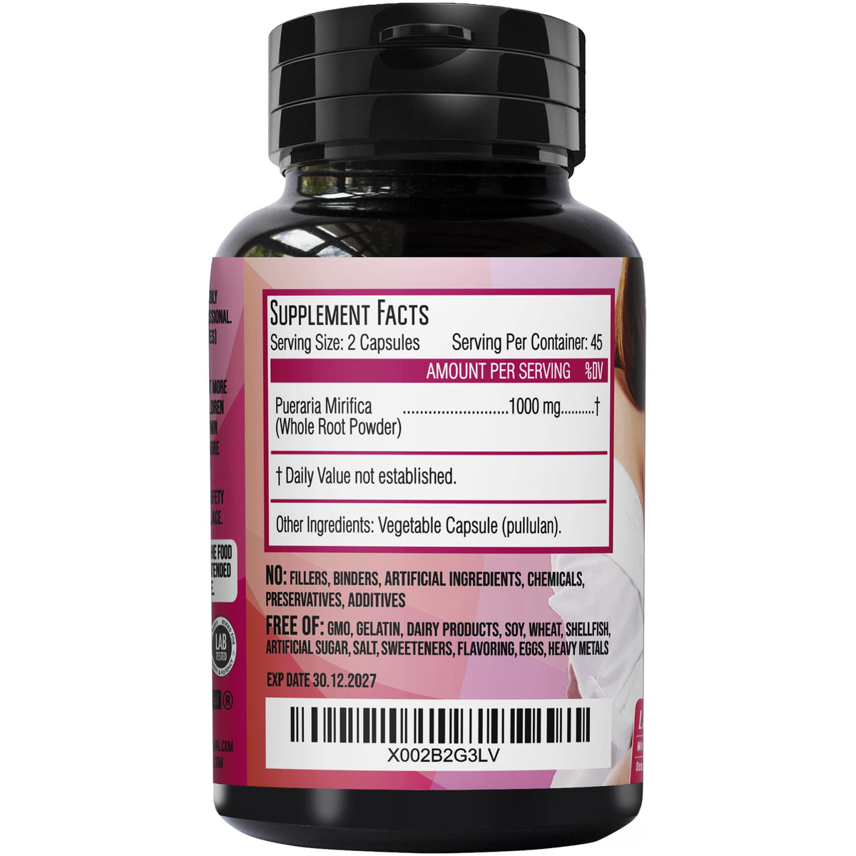 Pueraria Mirifica Capsules 2000mg Daily - Breast Enhancement Pills and Estrogen Supplement for Women and Men, Breast Enlargement Pills for Women and Transgender - Breast Growth Breast Enhancer Sapir's NutritionBuy Supplements Australia