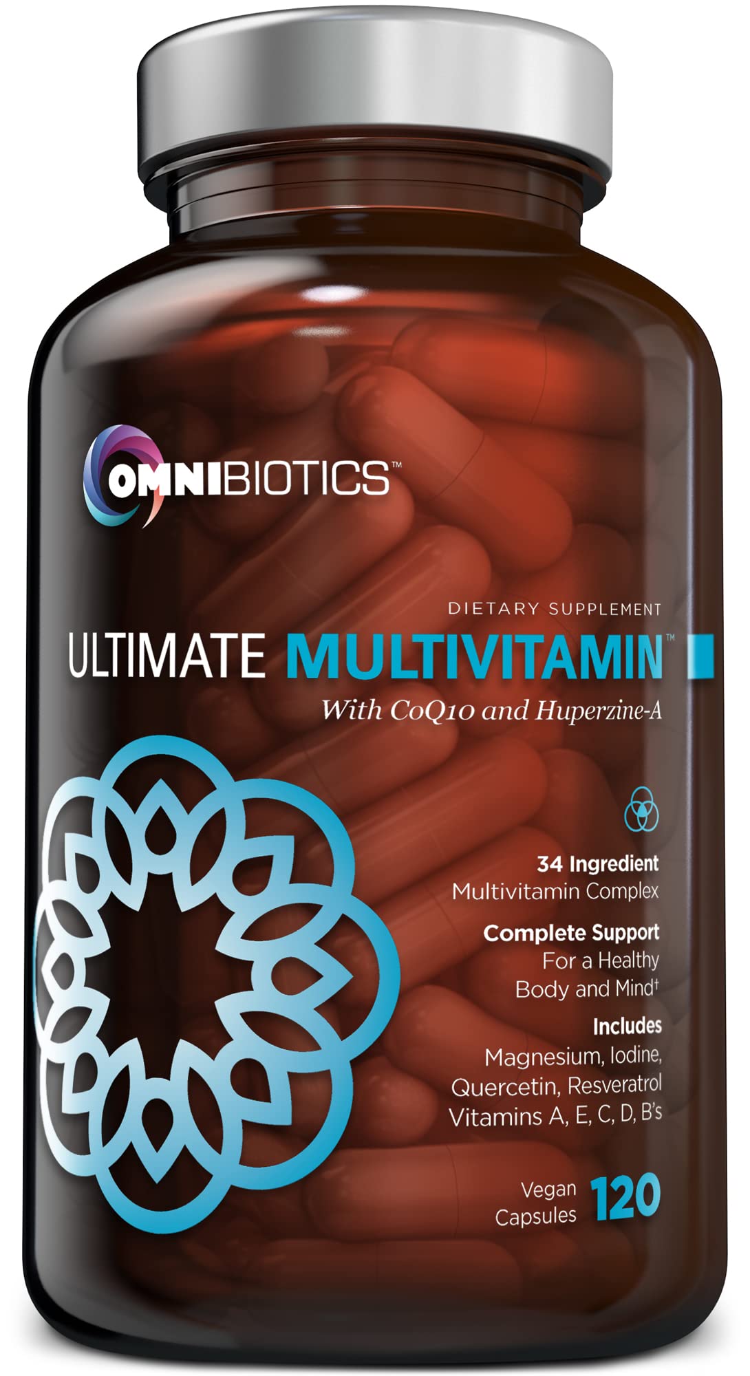 OmniBiotics Ultimate Daily Multivitamin for Women & Men – 34 Essential Ingredients Including Vitamin A, C, D, E, B6, B12, Biotin, Zinc – 120 Vegan Capsules OmniBioticsBuy Supplements Australia