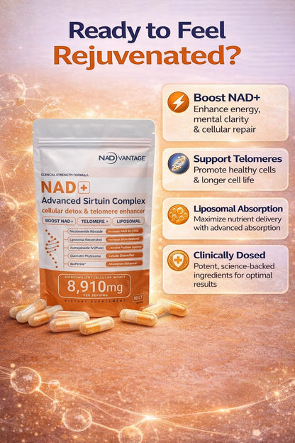 Eternaroot NAD+ 5D Matrix - High Potency NAD Precursor - 1000mg Nicotinamide Riboside (NR) + Liposomal Resveratrol - Clean Vegan Formula - Cellular Energy & Immune Support EternarootBuy Supplements Australia