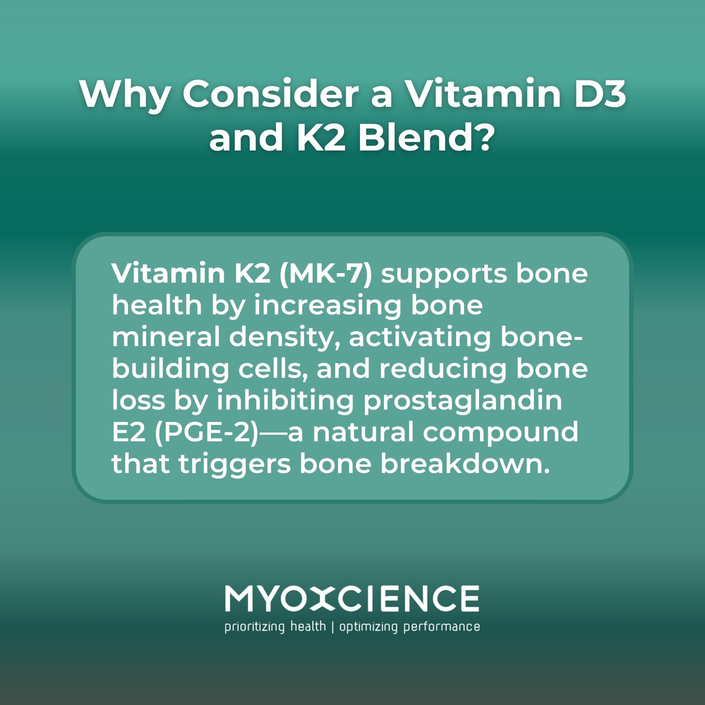MYOXCIENCE Vitamin D3 + K2 Essential Micronutrients | Vitamin D3 5,000 IU | Vitamin K2 as MK-7 90 mcg (90 Vegetarian Capsules) MYOXCIENCE buy supplements Au