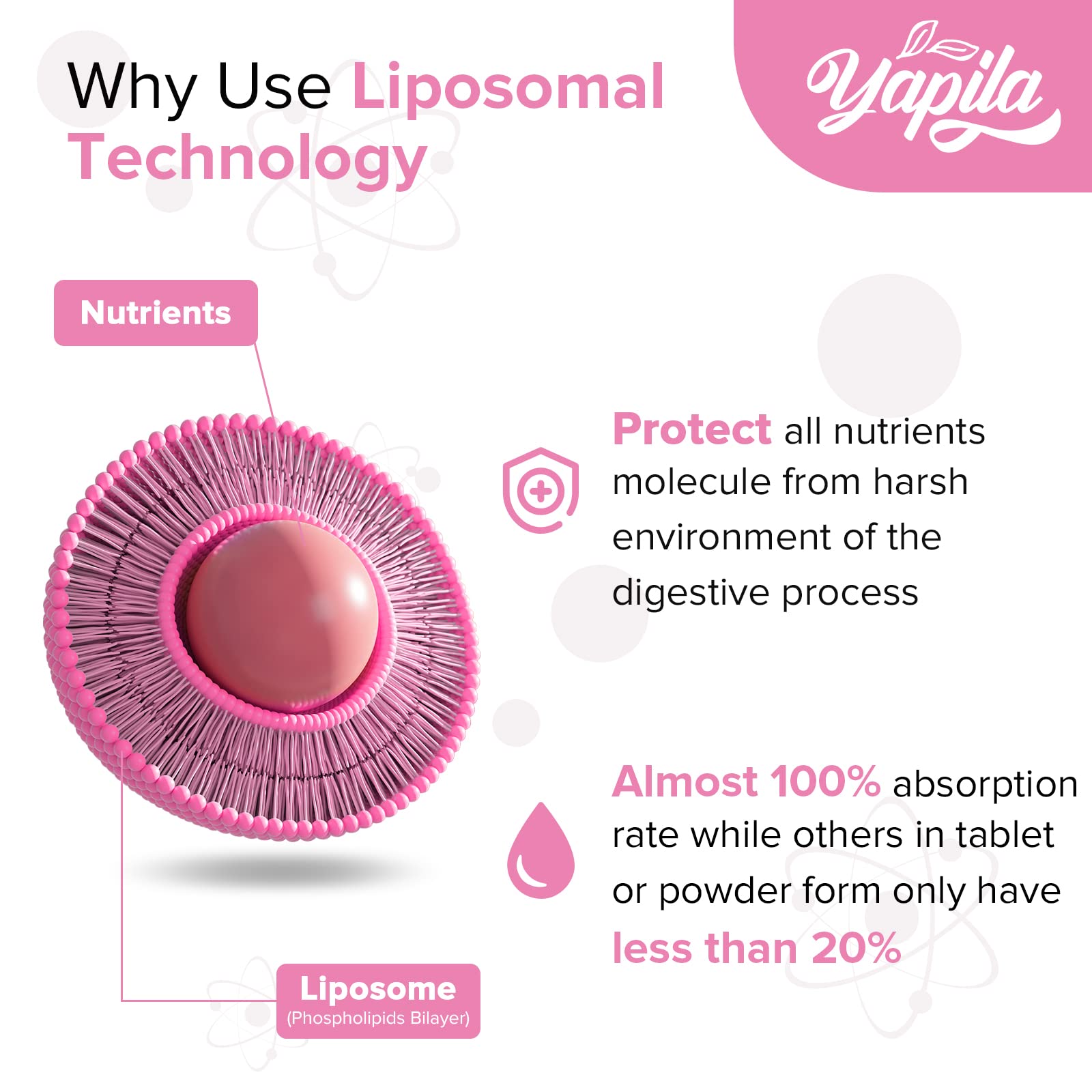 Liposomal Collagen Biotin Capsules, Hydrolyzed Bovine Collagen Peptides 1700 mg, Types 1 & 3 Protein YapilaBuy Supplements Australia