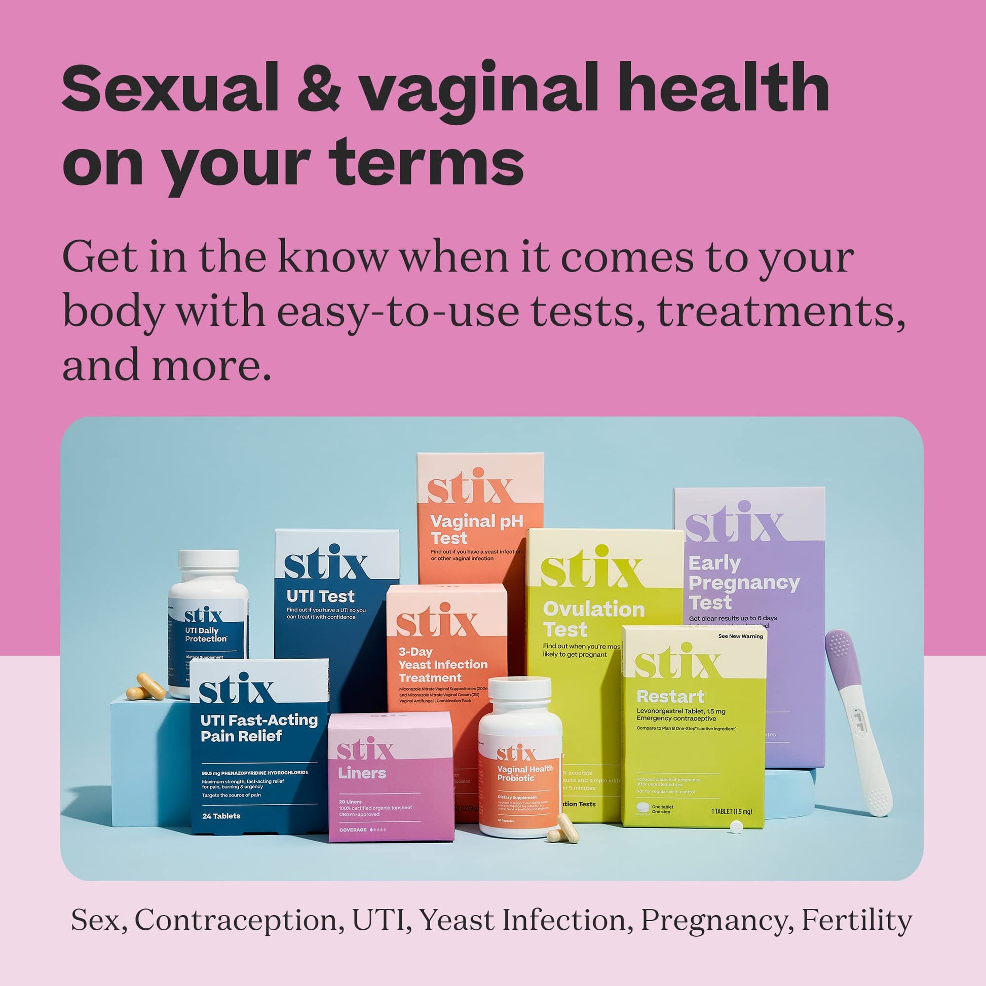 Stix Vaginal Health Probiotic & 3-Day Yeast Infection Treatment - Maintain pH Balance, Vaginal Microbiome Get StixBuy Supplements Australia