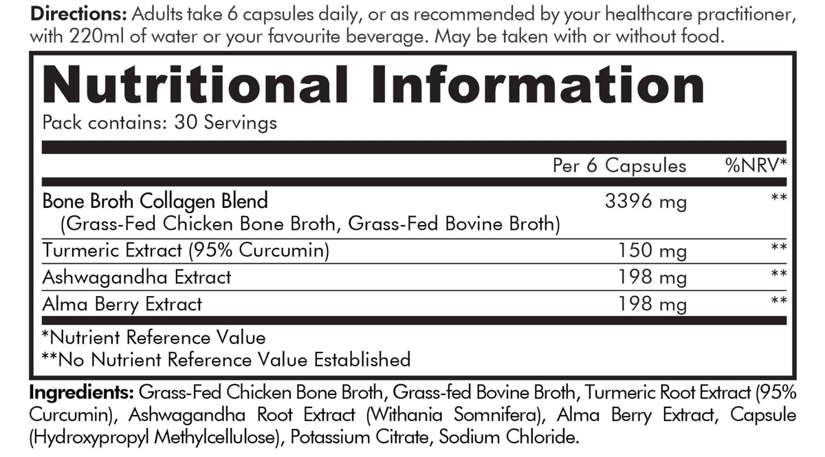 Codeage Bone Broth Collagen Capsules Grass Fed - Pasture Raised Chicken Bone Broth Collagen CodeageBuy Supplements Australia