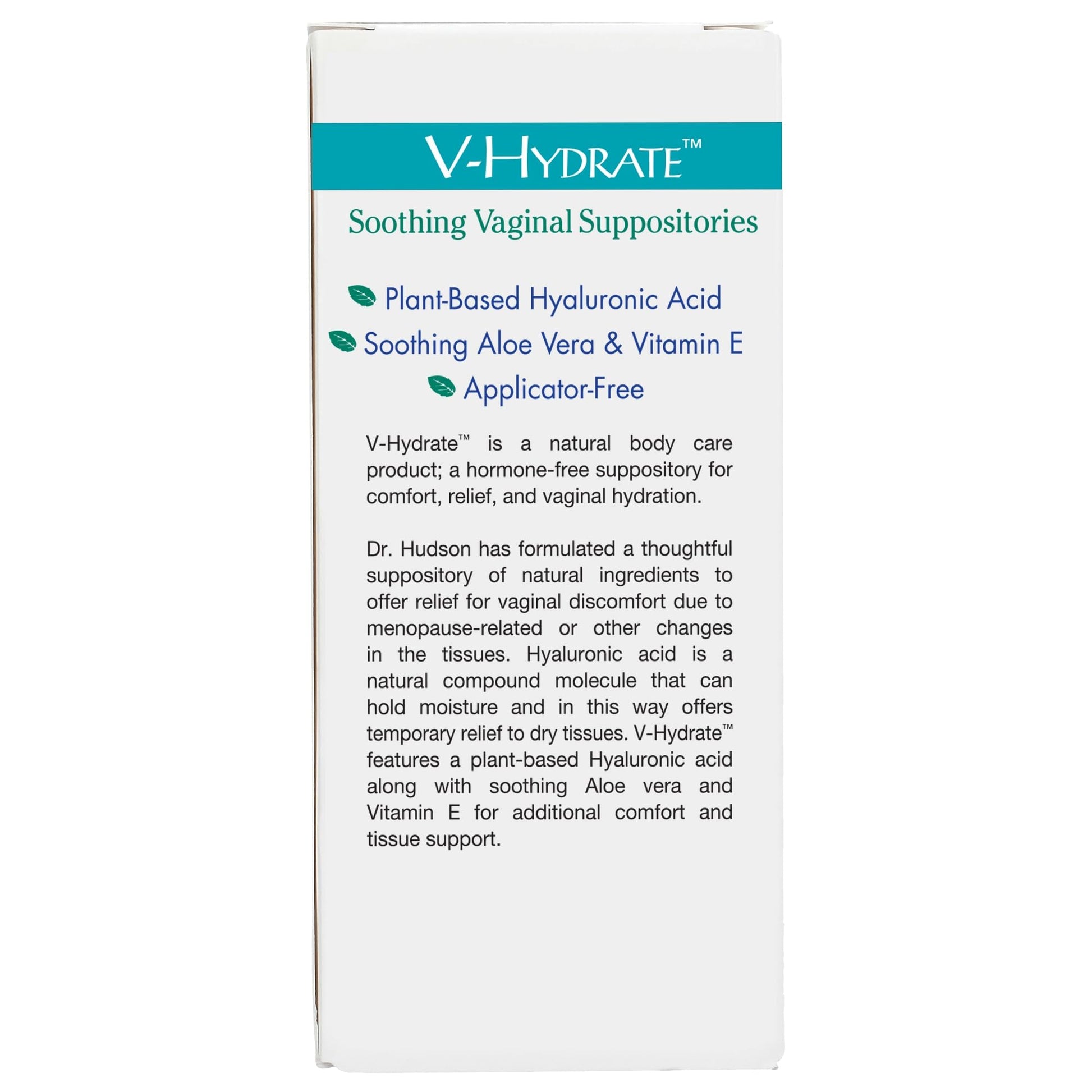 Vitanica V-Hydrate, Hyaluronic Acid Vaginal Suppositories for Comfort and Vaginal Hydration with Aloe Vera and Vitamin E, Hormone-Free & Drug-Free, Vegan, 2 Month Supply, 24 Count VitanicaBuy Supplements Australia