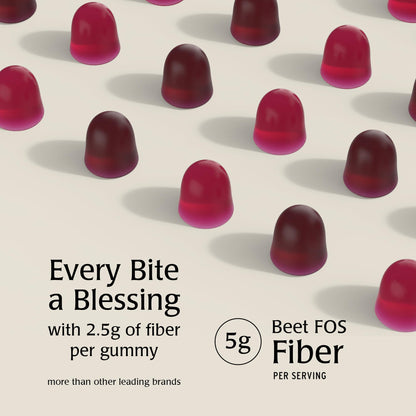 Blessments - Prebiotic Fiber Gummies for Adults & Kids with No Added Sugar- 5g (60 Count-2 Pack) High Fiber Supplement Gummies - Vegan - Keto Friendly
