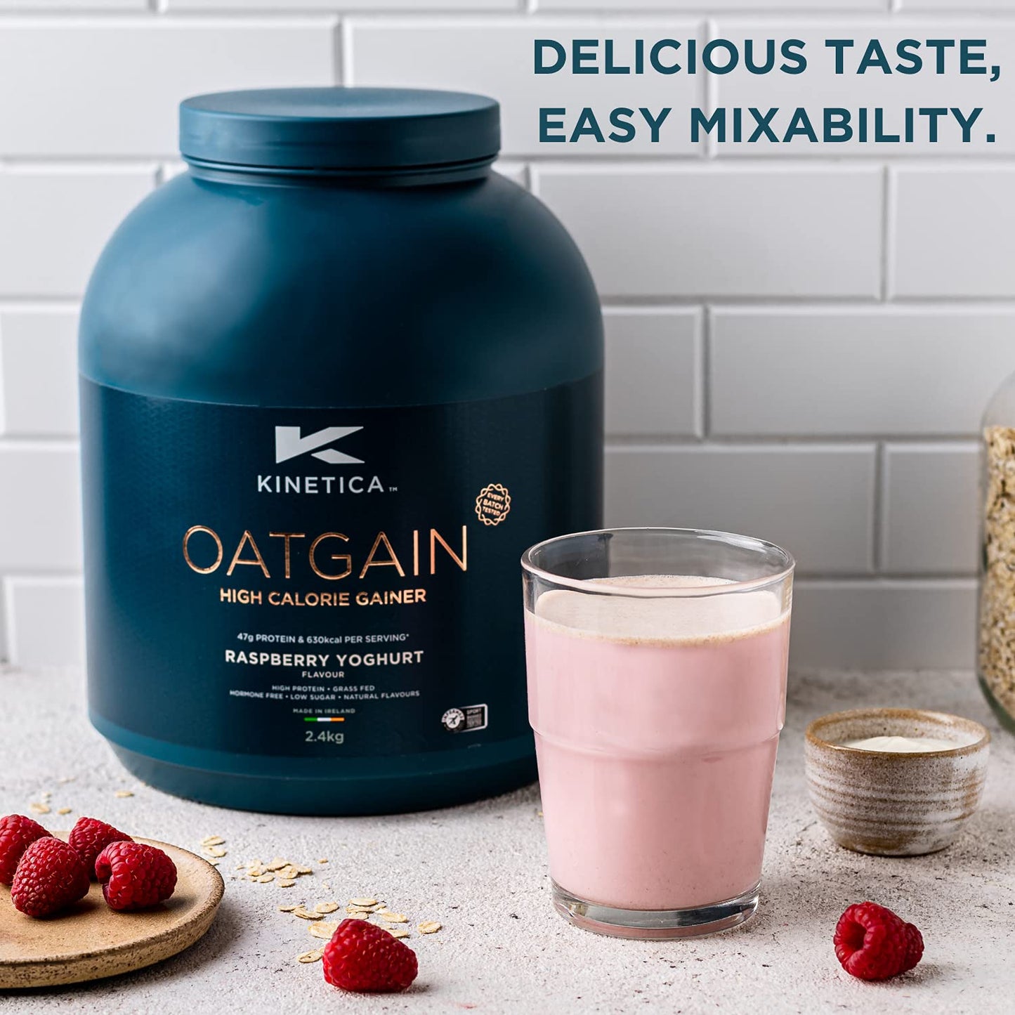 Kinetica OatGain Weight Gainer 600+ Calories & 47g Protein per Serving, 2.4 kg KineticaBuy Supplements Australia