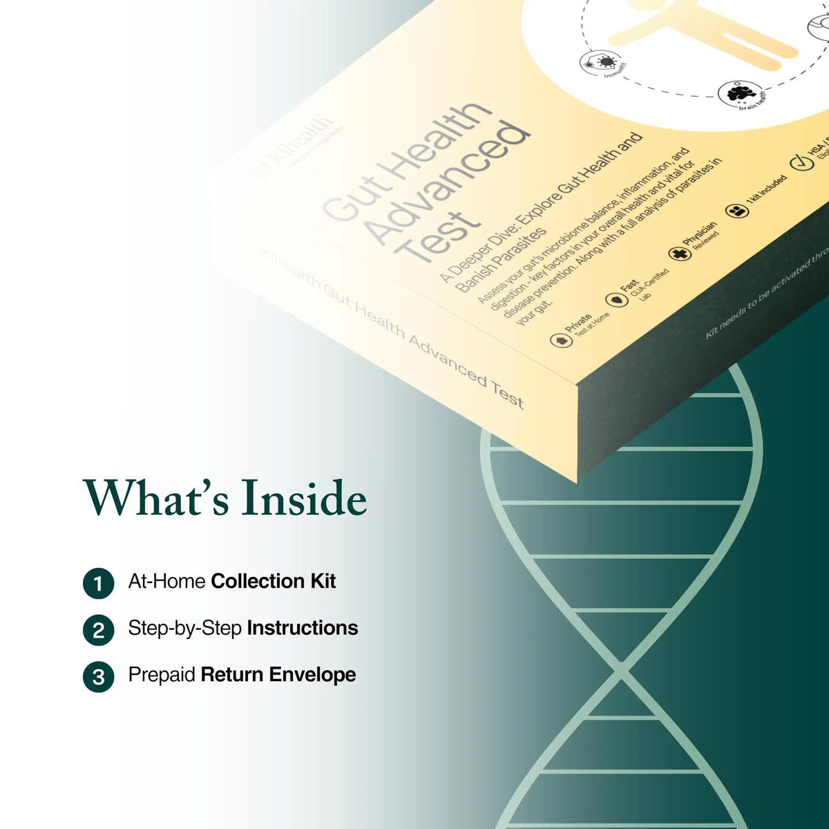 KiHealth – Gut Health Advanced Test – Comprehensive Stool Test for Microbiome, Digestion, & Inflammation – at-Home Kit KihealthBuy Supplements Australia
