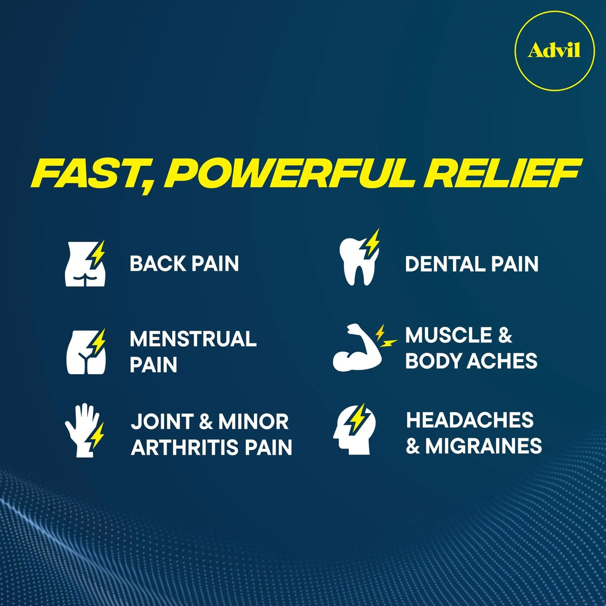 Advil Dual Action Back Pain Caplets Delivers 125mg Ibuprofen and 250mg Acetaminophen Per Dose for 8 Hours of Back Pain Relief - 144 Count AdvilBuy Supplements Australia
