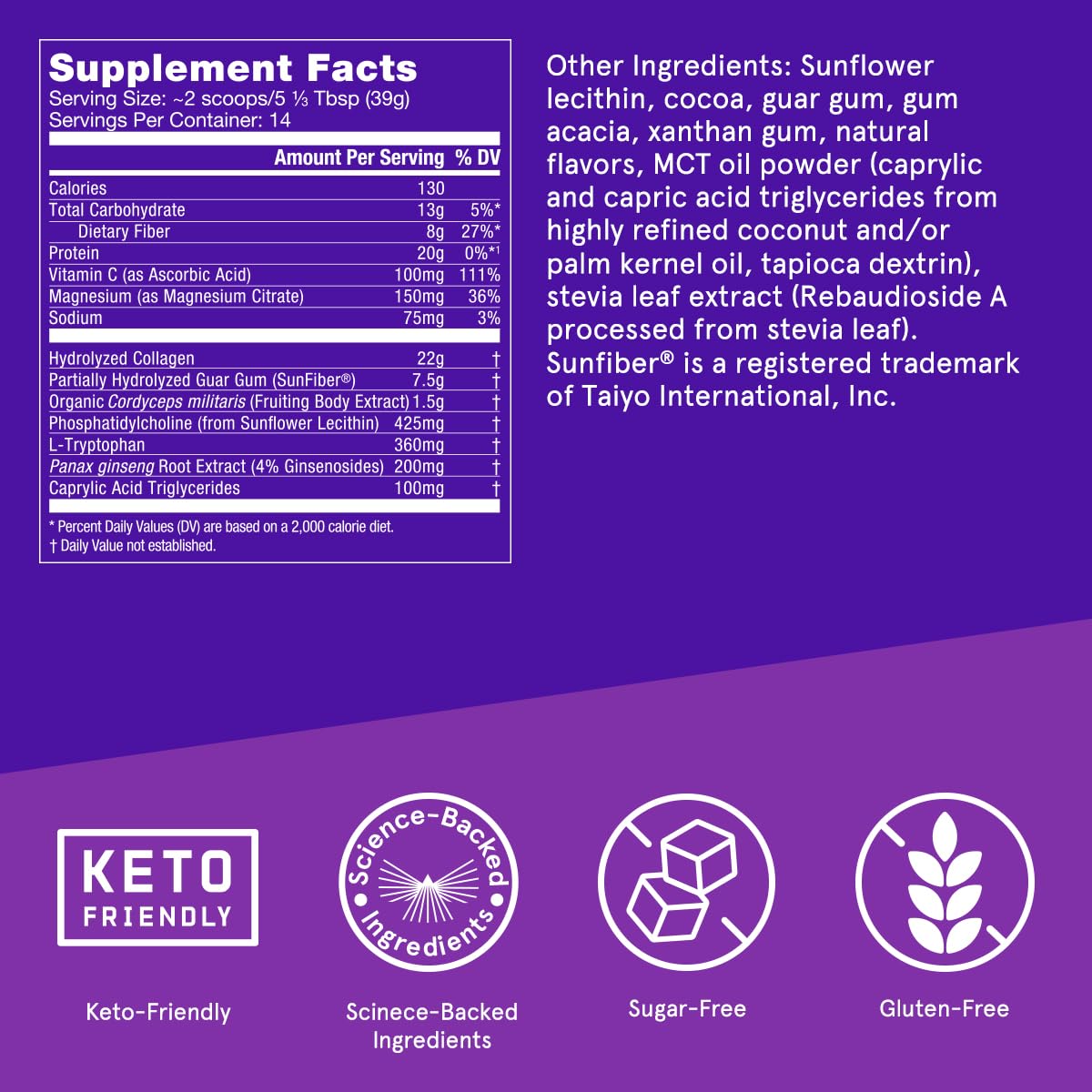 Bulletproof Dark Chocolate Energy Collagen Protein, 19.3 Ounces, Caffeine-Free Fuel BulletproofBuy Supplements Australia