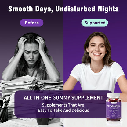 QualiLife Ashwagandha Gummies for Relax & Cortisol Support – High Strength Root Extract with Cranberry & Chaste Tree, Grapefruit & Berry Flavour – Vegan, Non-GMO, Gluten-Free – 60 Gummies (30 Days) QualiLifeBuy Supplements Australia