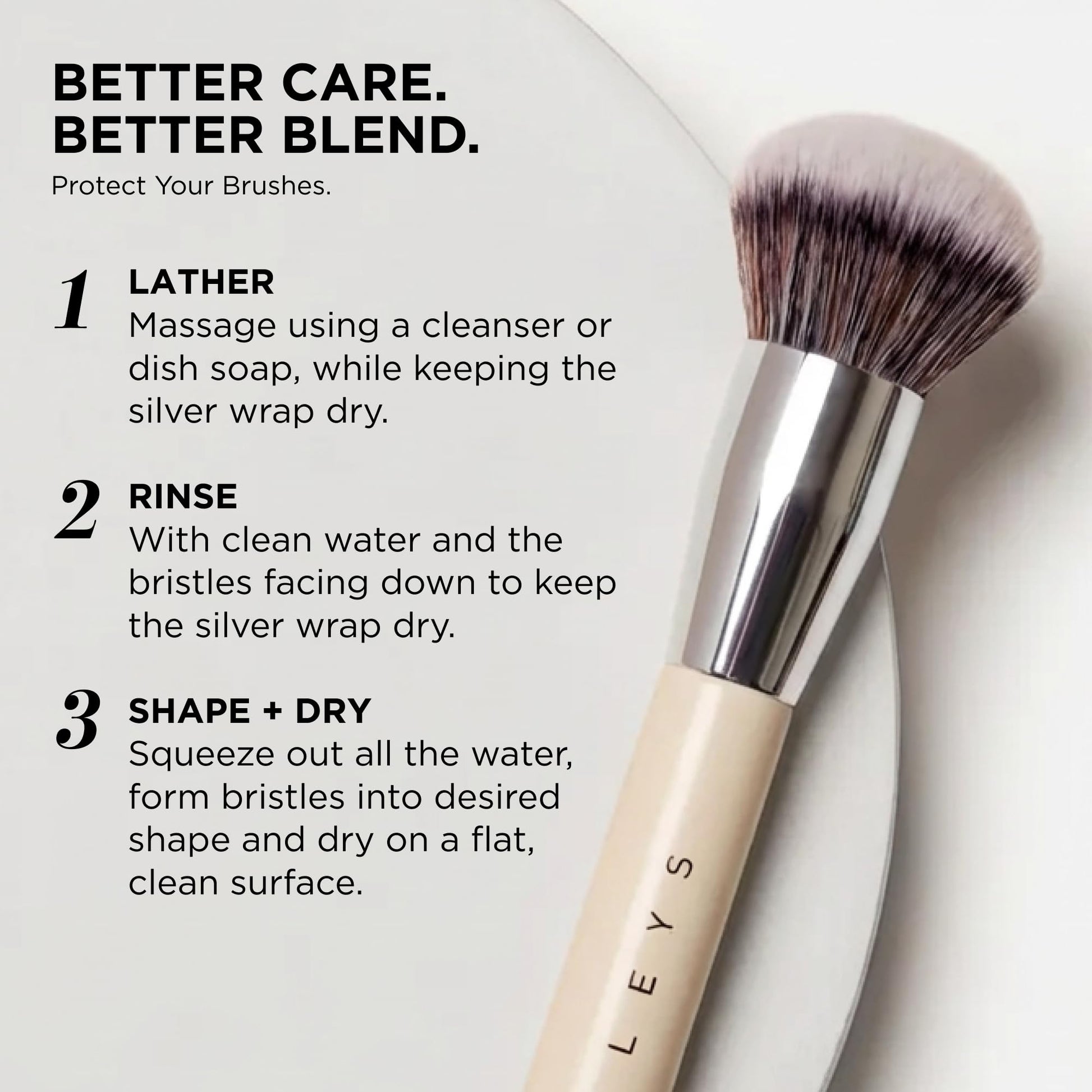 Haleys Beauty Kabuki Foundation Brush For Applying Powder, Foundation, Bronzer, Blush, and Mineral Make up, Soft Bristles, Seamless Blending, Makeup Brushes Essential, Vegan & Cruelty Free HALEYSBuy Supplements Australia
