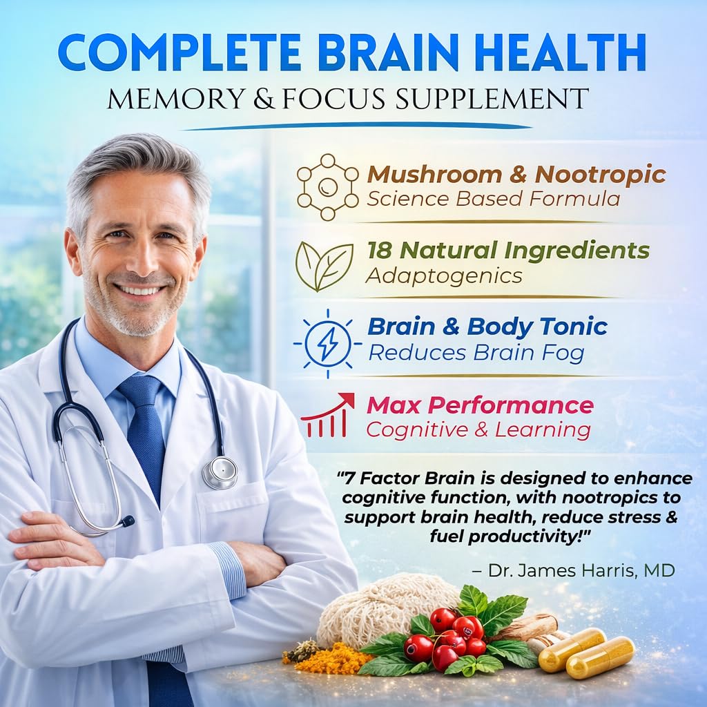 Brain Supplements for Memory & Focus - Nootropic Brain Health - Cognitive Performance, Clarity, Energy, Mental Vigor, Shilajit - Alpha Choline, Lion's Mane, Bacopa, 18 Premium Ingredients SCIENCE FORCEBuy Supplements Australia