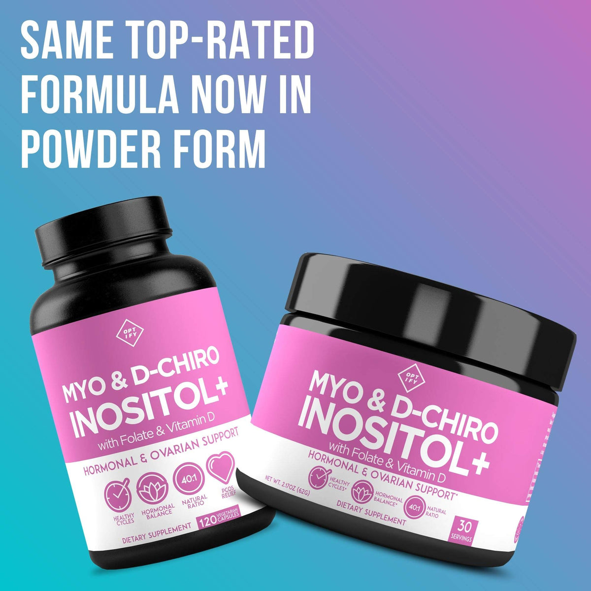 Premium Inositol Supplement Bundle - Myo-Inositol and D-Chiro Inositol Plus Folate OptifyBuy Supplements Australia