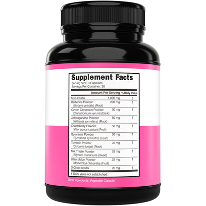 Myo-Inositol & D-Chiro Inositol Supplement For Women (90 Capsules, 40:1 Ratio Myo Inositol) Hormone Balance for Women - 10 in 1 Formula - Third Party Tested, Vegan Safe & USA Made - (90 Count) DORADO NUTRITIONBuy Supplements Australia