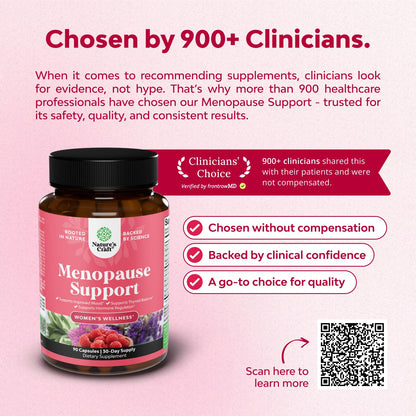 Complete Herbal Menopause Supplement for Women - Multibenefit Menopause Ease Hormone Balance for Women for Night Sweats Mood and More with Dong Quai Vitex Chaste Berry and Black Cohosh - 90 Count Natures CraftBuy Supplements Australia