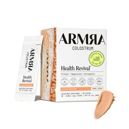 ARMRA Colostrum™ Powder | Blood Orange | Gut Health & Bloating | Skin & Hair | Immunity | Keto, Gluten & Fat-Free | 30 Servings ARMRA canada supplements