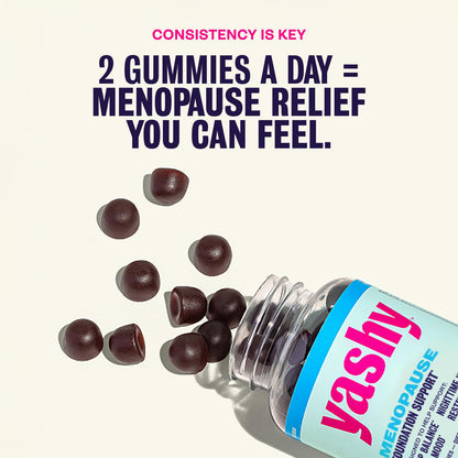 Yashy Gummies for Menopause | Hormone-Free Supplements for Women | Clinically Backed | 30 Servings | Helps Alleviate Hot Flashes, Night Sweats, & Mood Swings | Supports Libido | BlackBerry Flavor YASHYBuy Supplements Australia