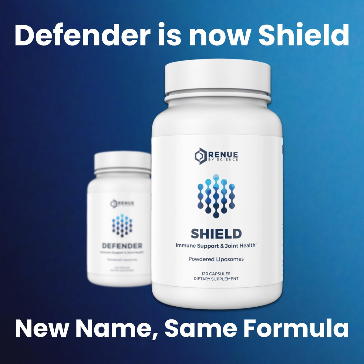Renue By Science Shield | Liposomal Vitamin C CaAKG P.E.A Hyaluronic Acid Supplement | 120 Capsules with Vitamin C (500mg) CA AKG (150mg) Palmitoylethanolamide (75mg) HLA (75mg) | Made in The USA Renue By ScienceBuy Supplements Australia