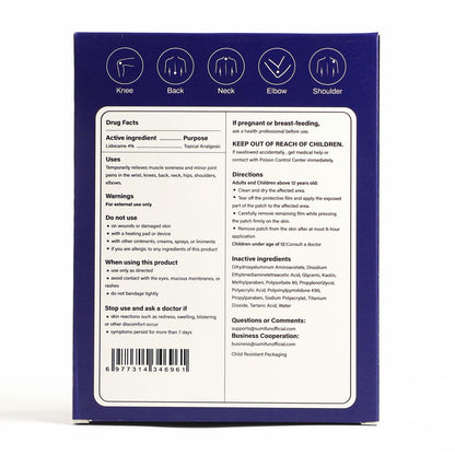 Sumifun 4% Lidocaine Patches Maximum Strength - Pain Relieving Gel Patch for Muscle Soreness, Back Ache, Knee, Neck & Joint Pains - Topical Analgesic (Large, Count, 17) SumifunBuy Supplements Australia