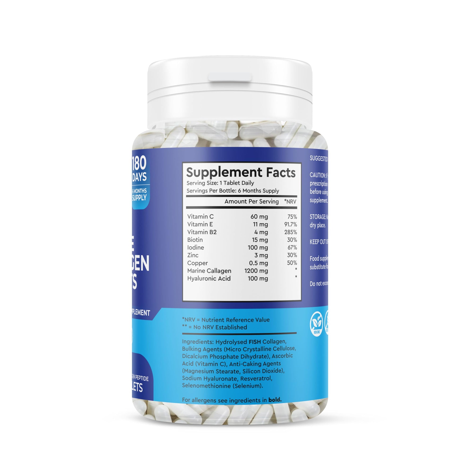 Marine Collagen Tablets 1200MG - 2400MG - 180 Days Supply GenericBuy Supplements Australia
