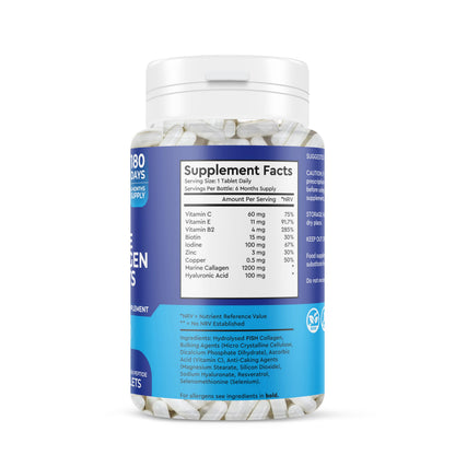 Marine Collagen Tablets 1200MG - 2400MG - 180 Days Supply GenericBuy Supplements Australia