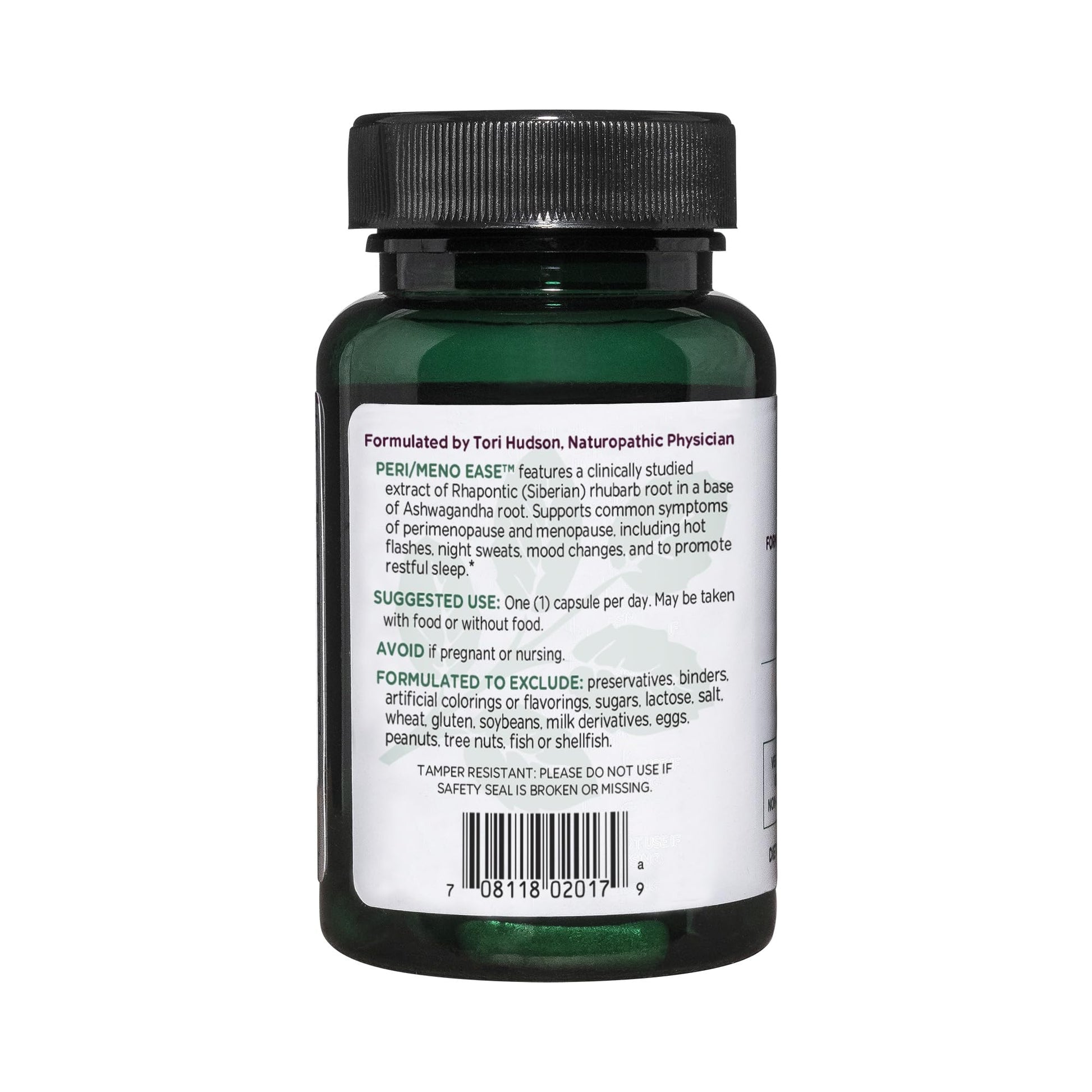 Vitanica Peri/Meno Ease - for Perimenopause and Menopause Symptoms - Hot Flash Relief with Clinically Studied Siberian Rhubarb Extract - Supports Sleep and Stress with Ashwagandha - Vegan - 30 Caps VitanicaBuy Supplements Australia
