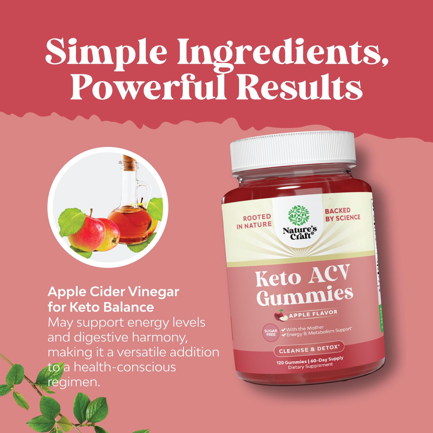 Vegan Advanced Keto ACV Gummies - Keto Apple Cider Vinegar Gummies Sugar Free Natures CraftBuy Supplements Australia