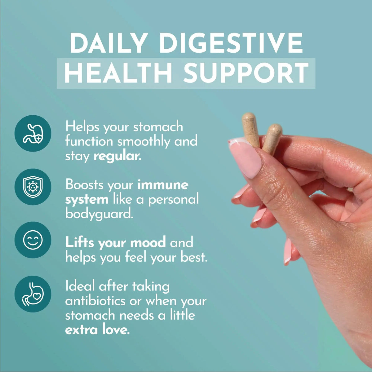 VITASEI Happy Flora, Probiotic Supplement 170 Billion CFU for a Healthy Gut Health with enzymes for Digestion, probiotics for Women and Men, 1 Bottle - 60 Capsules VITASEIBuy Supplements Australia