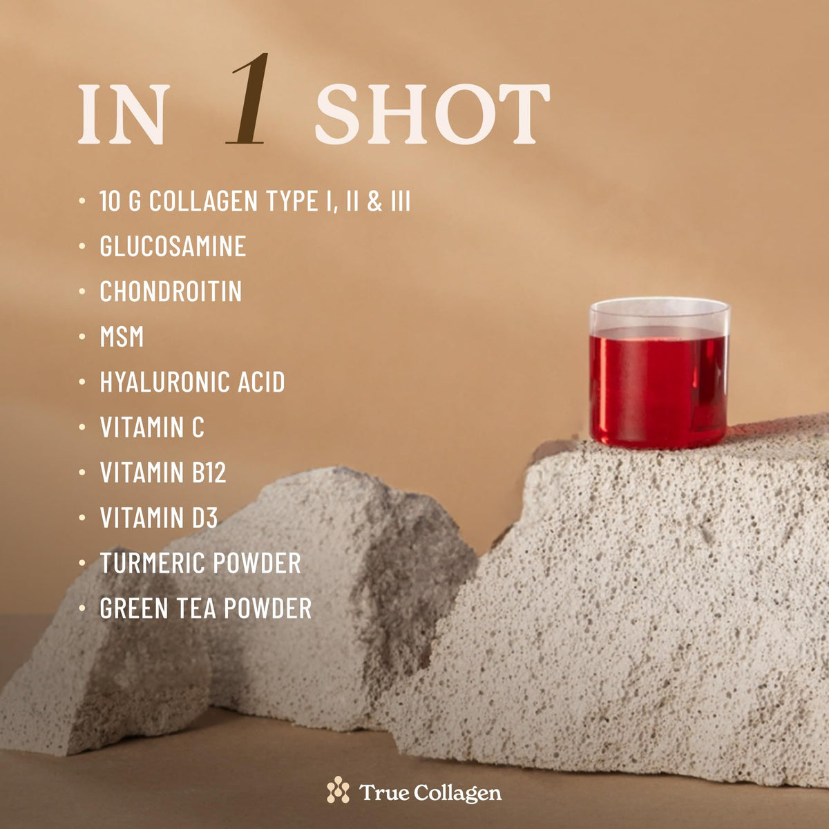 True Collagen Joints | 10,000 mg Hydrolyzed Collagen Liquid Supplement - 500 ml, 20 Day Supply | Glucosamine, MSM and Chondroitin for Healthy Joints | Fat-Free, Sugar-Free, 100% Natural Berry Flavor True CollagenBuy Supplements Australia