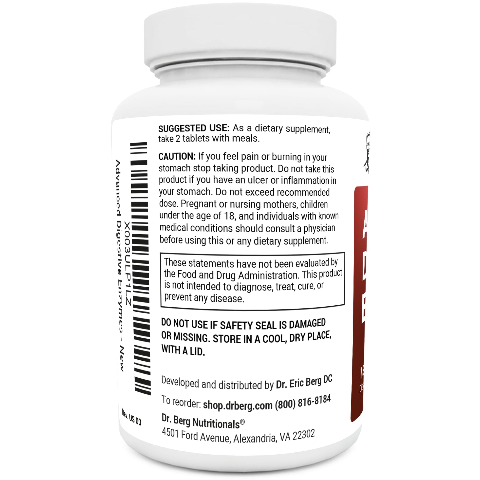 Dr. Berg Advanced Digestive Formula with Apple Cider Vinegar - Includes Digestive Health Dr. Berg NutritionalsBuy Supplements Australia