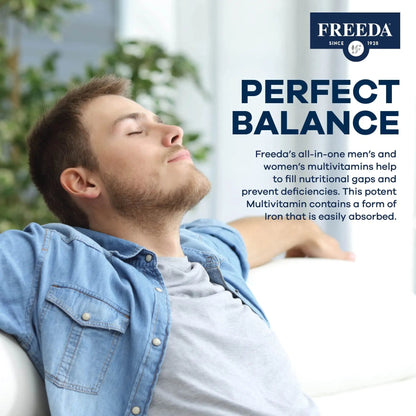 FREEDA Multivitamin One Daily – Quintabs-M with Iron – Kosher Multi Vitamins Supplements for Women Health - Multivitamins for Women & Iron FREEDA