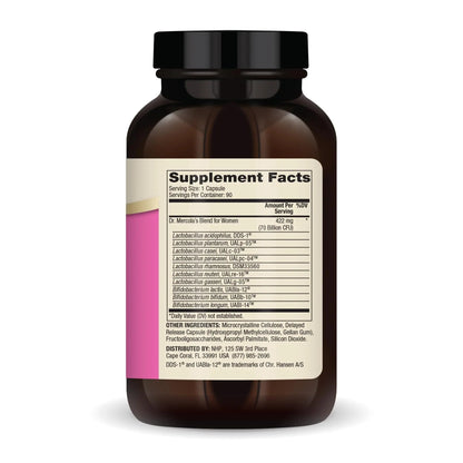 Dr. Mercola Complete Probiotics for Women - Supports Gut, Vaginal & Immune Health - Contains Lactobacillus Strains - Non-GMO, Gluten-Free & Soy-Free - 90 Capsules (90 Servings) Dr. MercolaBuy Supplements Australia