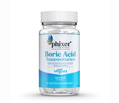 Phixer pH Balance - Vaginal Boric Acid Suppositories for Women - 20 Suppositories 600MG Each for Chronic Yeast Infections and Vaginal Odor - Vaginal Use Only - Made in USA Phixer pH BalanceBuy Supplements Australia