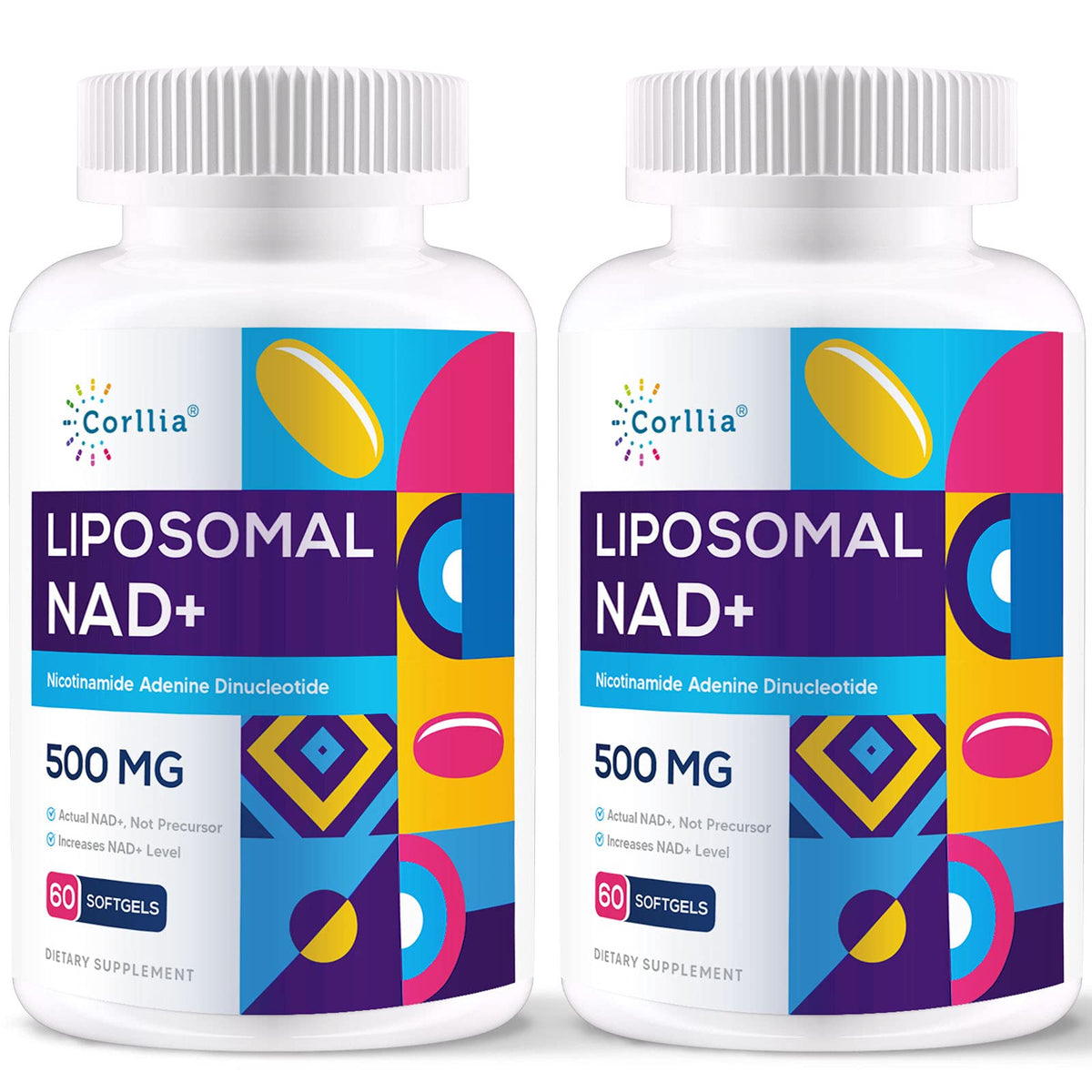 Liposomal NAD+ 500mg with TMG 250mg Softgels, Nicotinamide Riboside Alternative, Actual NAD+ Supplement, 120 Servings CorlliaBuy Supplements Australia