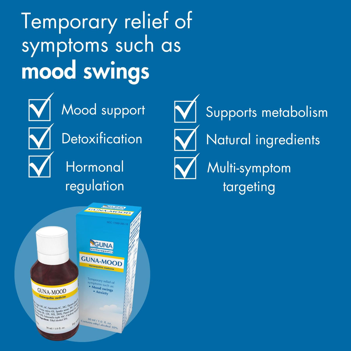 Guna Mood Natural Homeopathic Relaxation Aid - 1 Ounce GUNA buy supplements Au