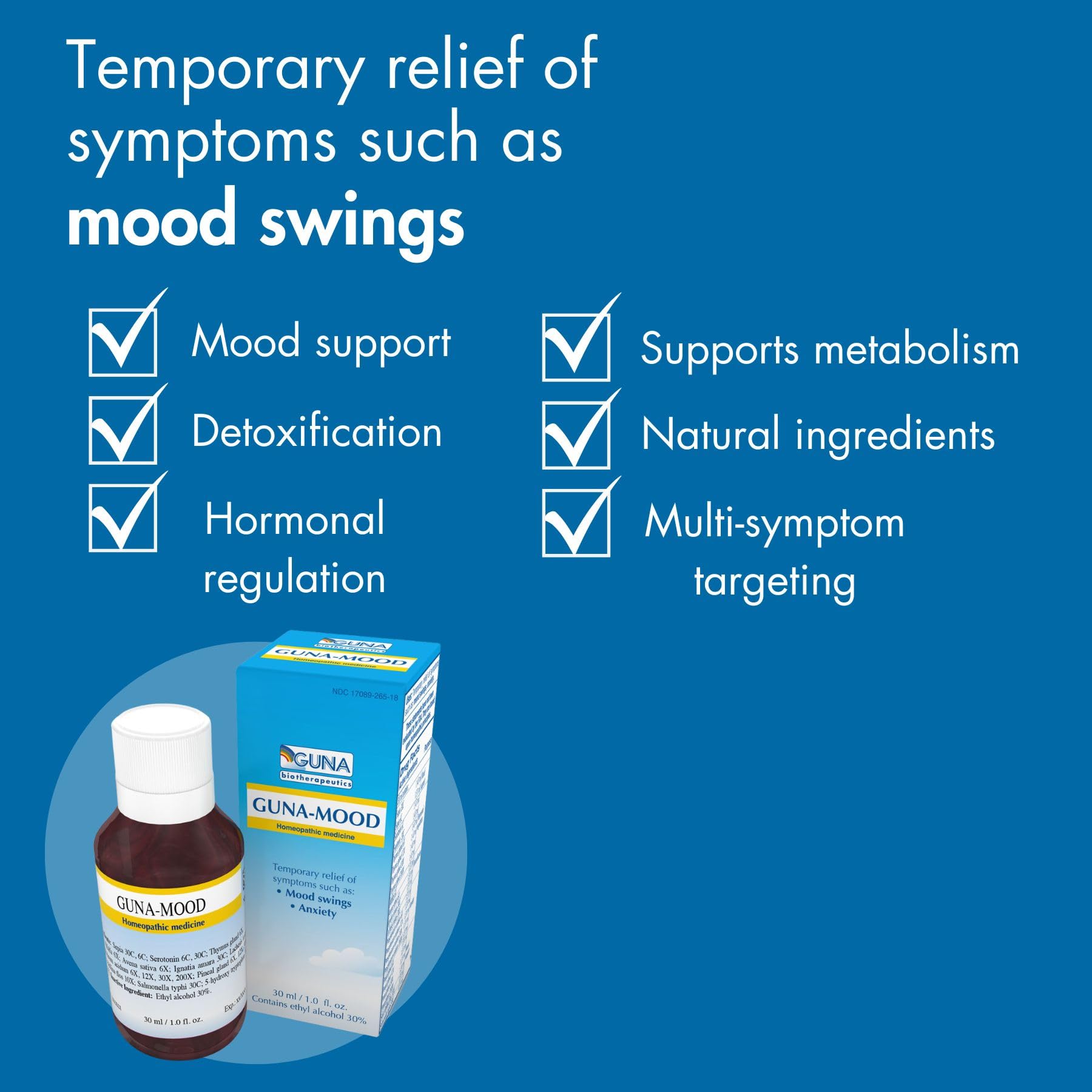 Guna Mood Natural Homeopathic Relaxation Aid - 1 Ounce GUNA buy supplements Au
