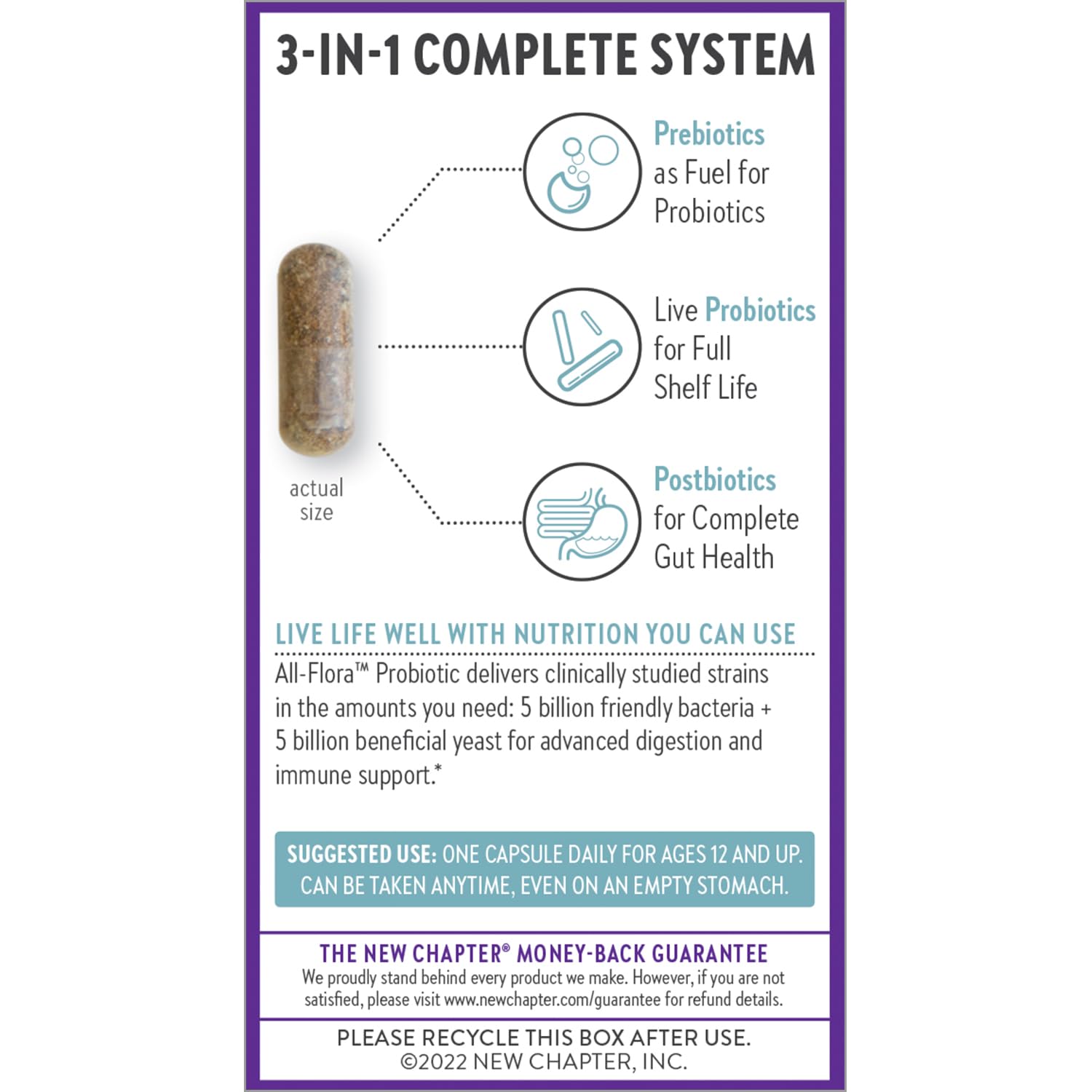 New Chapter Probiotic All-Flora - 60 ct (2 Month Supply) for Advanced Digestion New ChapterBuy Supplements Australia