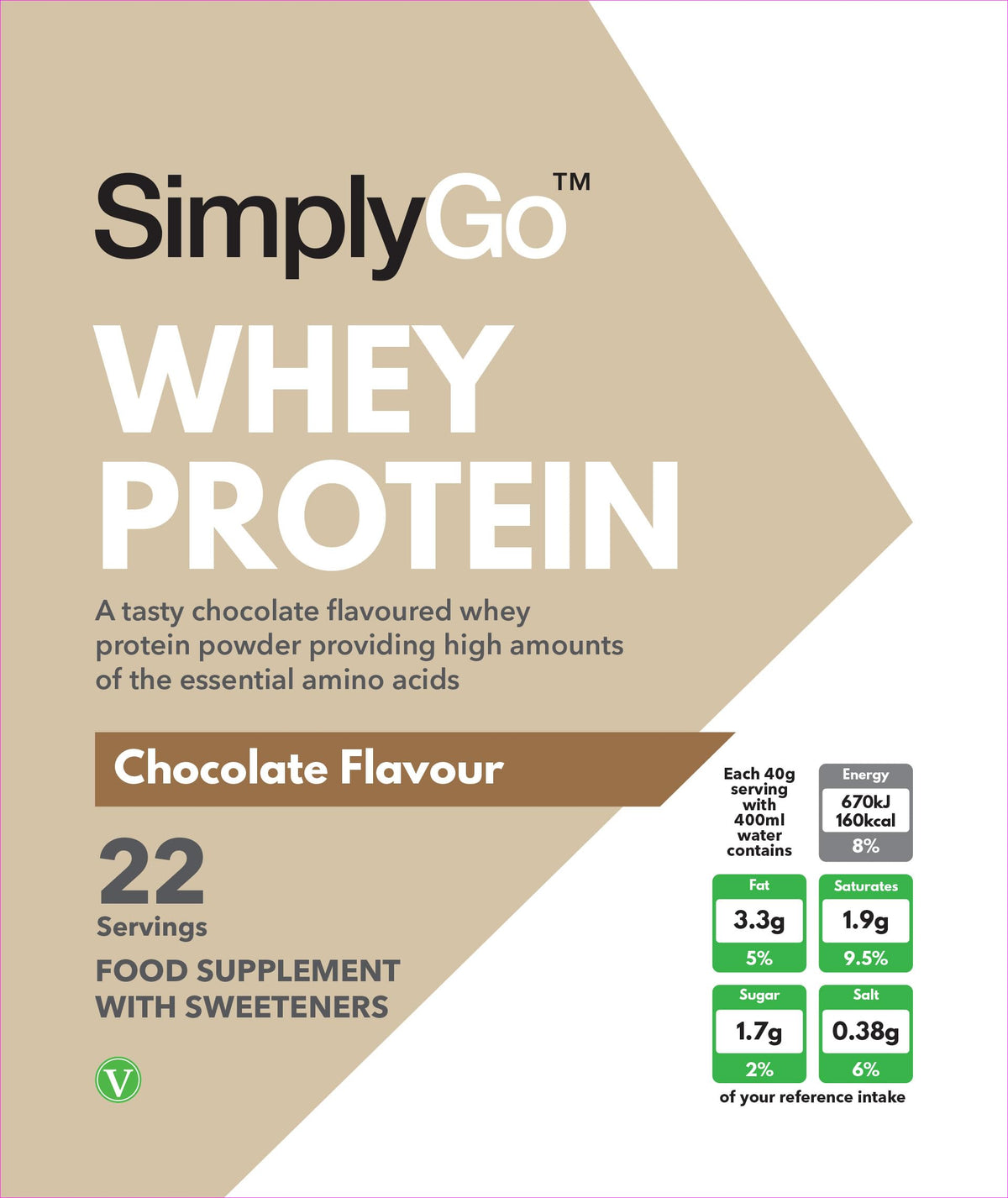 SimplyGo Whey Protein 900g Chocolate Flavour Simply SupplementsBuy Supplements Australia
