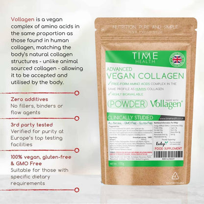 Vollagen® Advanced Vegan Collagen Powder - Amino Acid Complex in Ratio of Collagen Time HealthBuy Supplements Australia