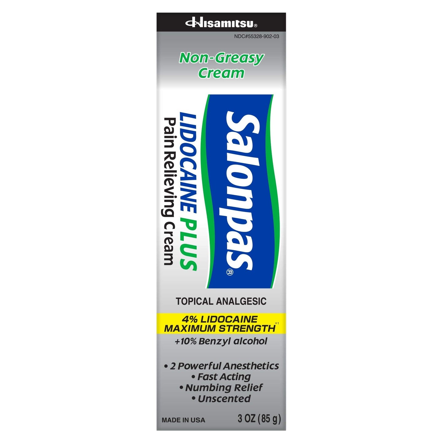 Salonpas Lidocaine Plus Pain Relieving Cream, 3 Ounce Tube SalonpasBuy Supplements Australia