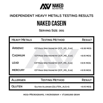 NAKED Casein - 1Lb Micellar Casein Protein - Bulk, Zero Carb, NSF Certified, GMO-Free, Gluten Free, Soy Free, Preservative Free - Stimulate Muscle Growth