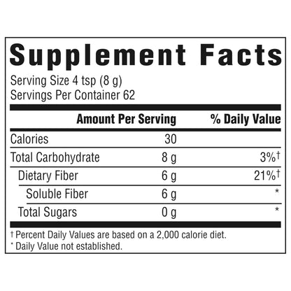 Benefiber Daily Prebiotic GLP-1 Friendly Fiber Supplement Powder for Digestive Health, Unflavored - 250 Teaspoons (17.6 Ounces)
