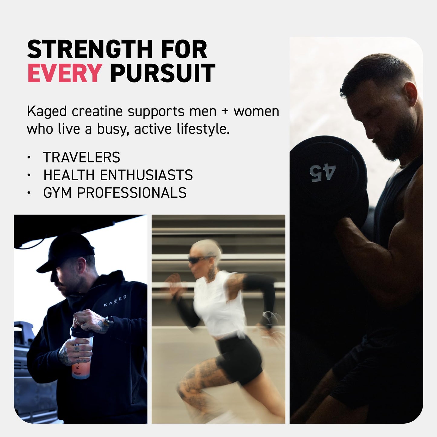 Kaged Creatine Monohydrate + Max Absorption Technology | Micronized Powder Stick Packs | Strawberry Lemonade | Muscle Building & Recovery | Brain Health