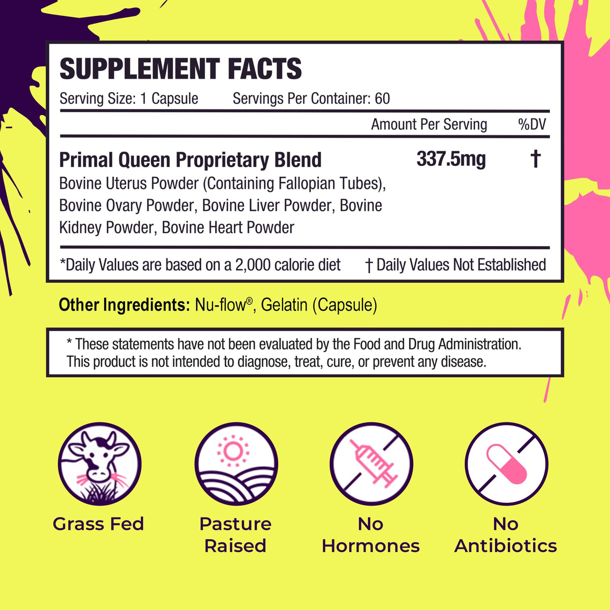 Primal Queen Female-Optimized Beef Organ Superfood Supplement (Beef Liver, Kidney, Heart, & 3 More) - 100% Grass Fed, Pasture Raised - 3rd Party & Clinically Tested Primal QueenBuy Supplements Australia
