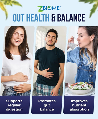 Prebiotics and Probiotics for Men & Women – 60 Billion CFU with 10 Strains – Pre and Probiotics with Acidophilus for Immune, Gut Health, Digestive Support, Constipation,Diarrhea, Gas & Bloating -30ct ZBIOMEBuy Supplements Australia
