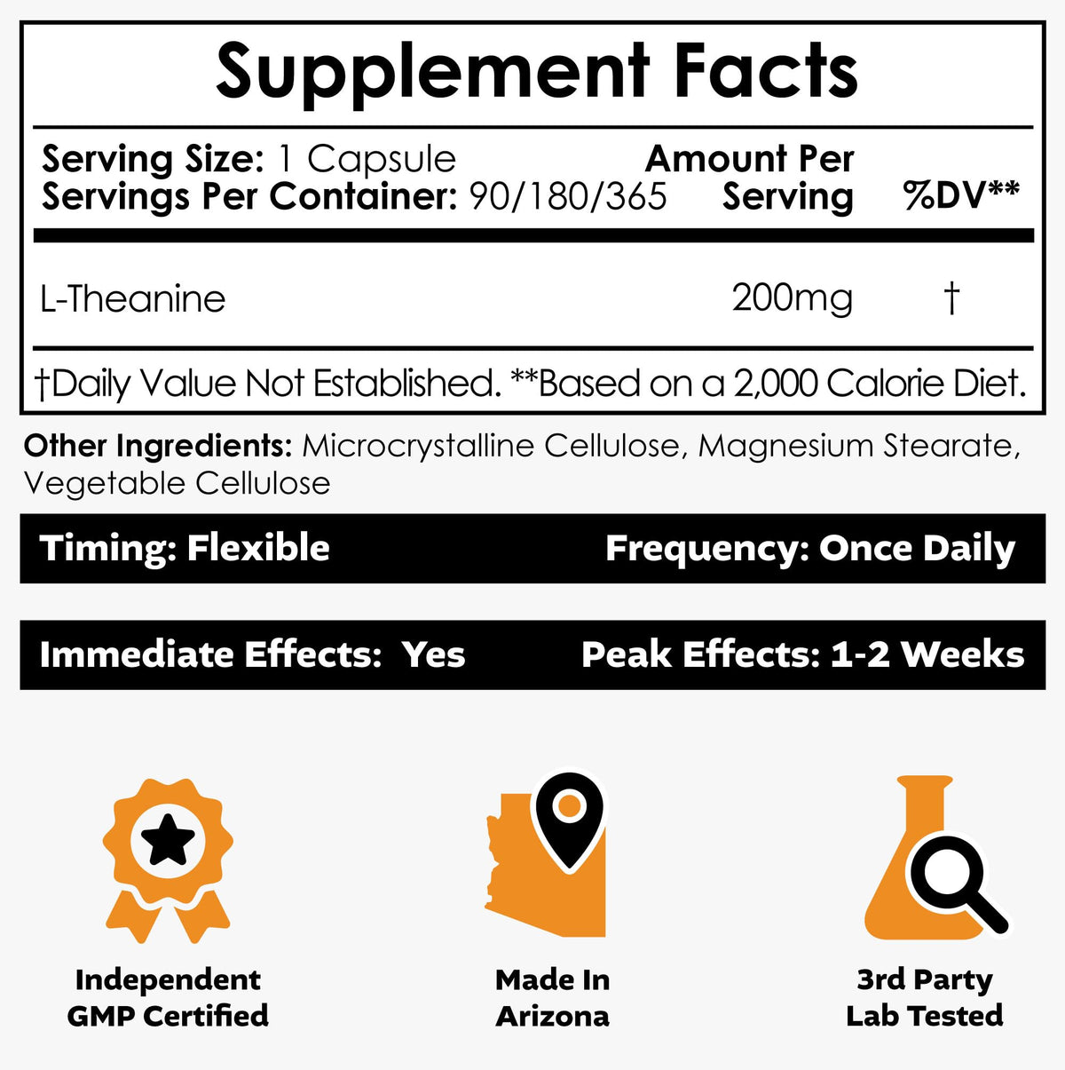 Nootropics Depot L-Theanine Capsules 200mg (180 Count) | Promotes Relaxation | Supports Healthy Stress Levels + Sleep Cycles | Promotes Cognitive Function + Focus | Amino Acid Supplement Nootropics DepotBuy Supplements Australia