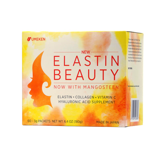 Umeken Elastin Beauty Powder Supplement with Collagen Peptides, Hyaluronic Acid, Vitamin C and Mangosteen Fruit, Women’s Health and Wellness, 1 Month Supply, 60 Packets Umeken buy supplements Au