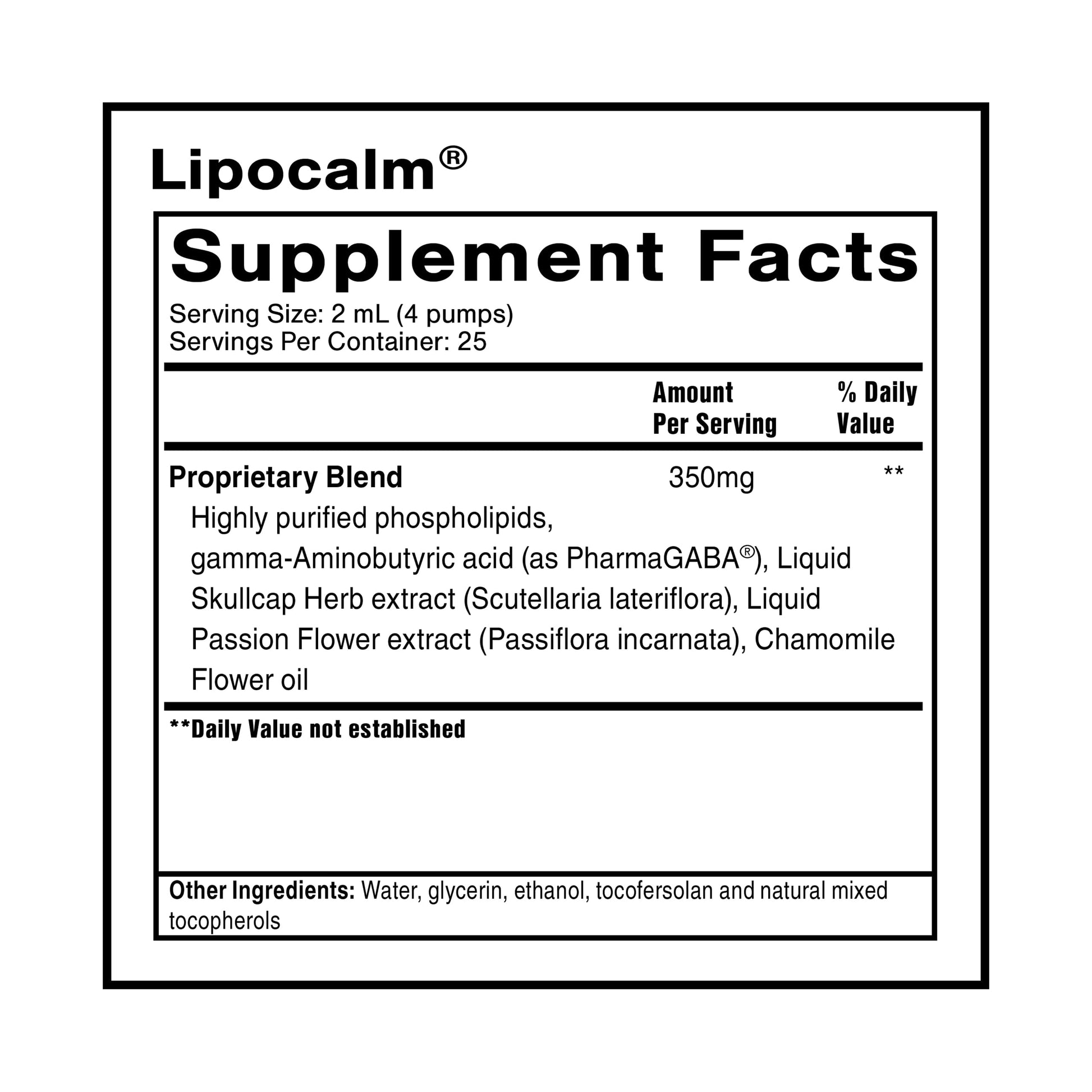 Quicksilver Scientific LipoCalm - Liposomal GABA with Herbs for Relaxation Support - Chamomile, Passionflower Herb & Skullcap Supplement for Peace of Mind & Sleep Calm Support (1.7oz / 50ml) Quicksilver ScientificBuy Supplements Australia